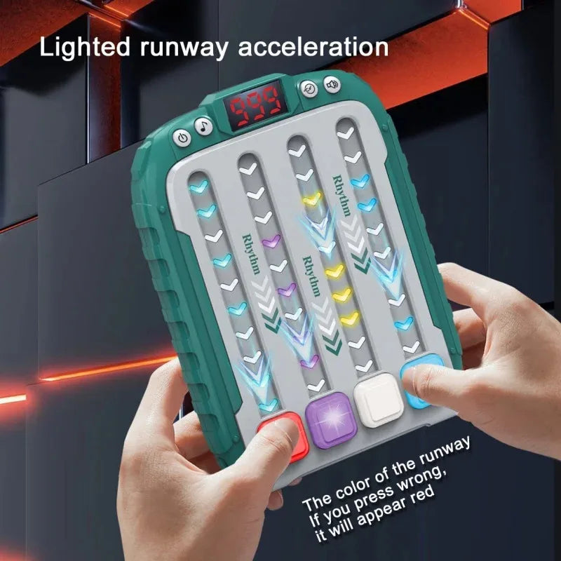 EZ Electronic Music Puzzle Game Machine Montessori Pockets Travel Toy Light Up Educationa Sensory Fast Push Table Game