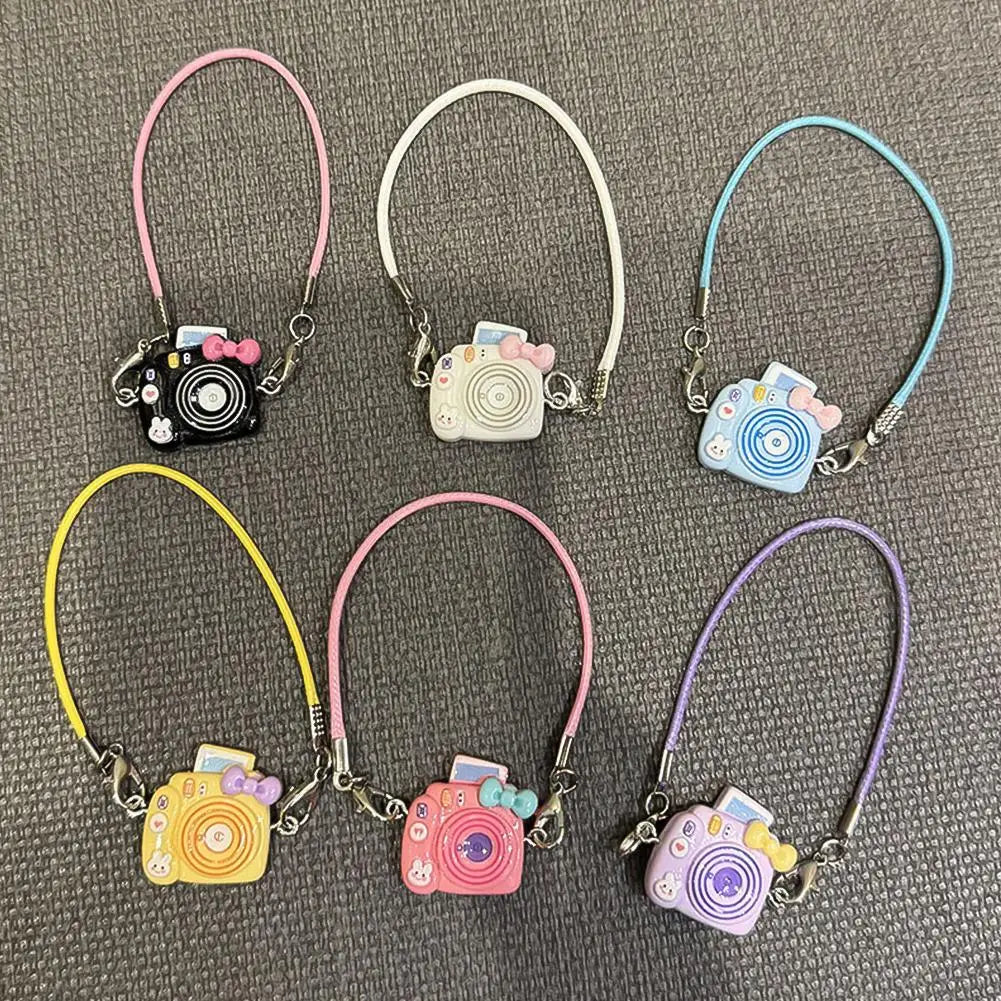 EZ Mini DIY Camera Dress Up Plush Toy for 17cm Labubu Doll Accessories Dollhouse Hanging Neck Accessories Dollhouse Pendant