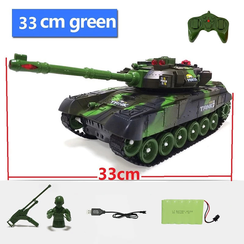 EZ 55/44/33CM Rc Tank Military War Tanks Electric Car Remote Control Simulation Shooting Radio-Controlled Crawler Toys for Boys