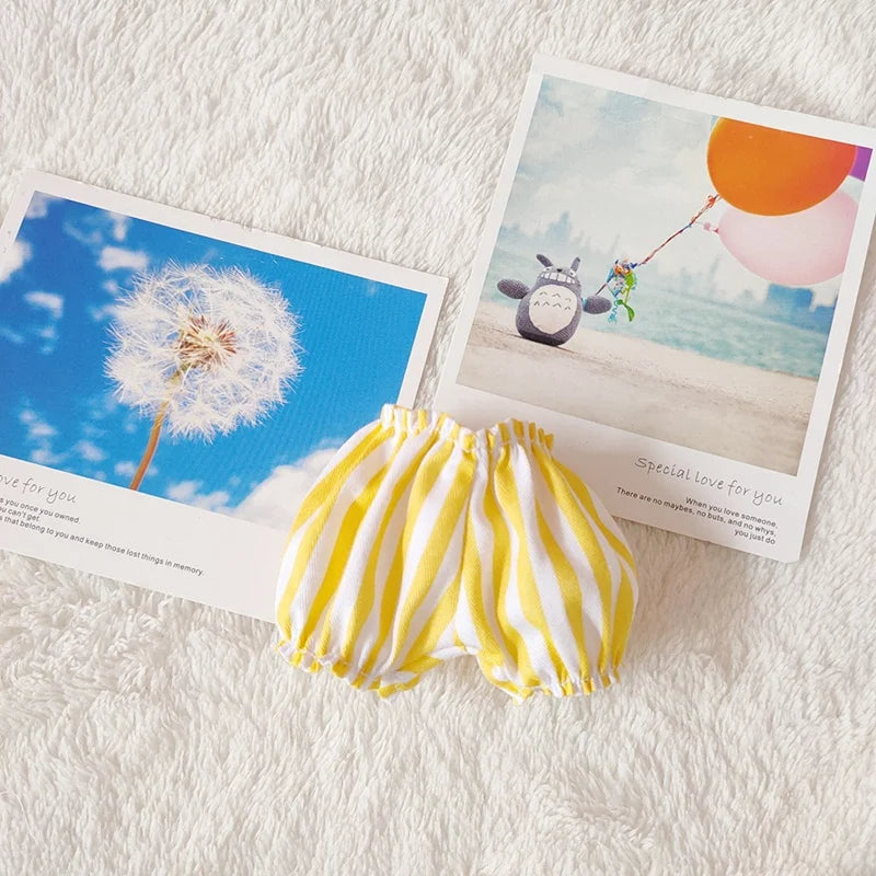 EZ Cute Mini Plush Doll's Clothes Bloomers For 17cm Labubu Idol Dolls Trousers Mini Shorts Clothing DIY Kid Gift Dolls Accessories