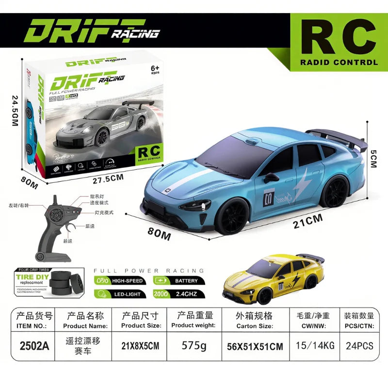 EZ 2025 New, Limited Edition Rc Drift GT3 RS 911 mi SU7 1:20 Drift Racing Car, Racing Kids Gift with High Speed Remote Control