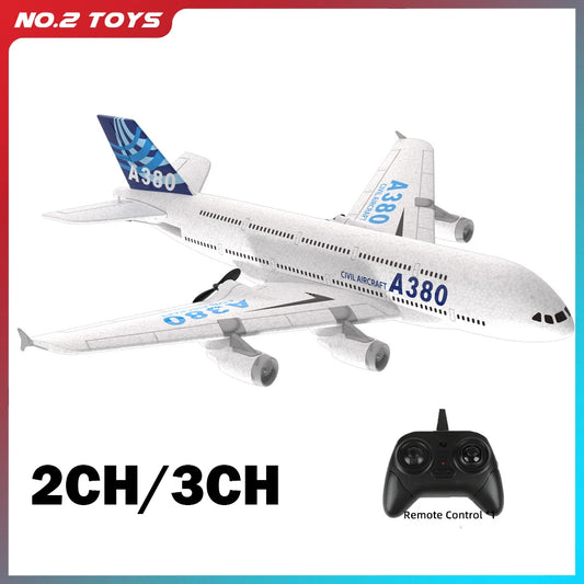 EZ A380 Airplane Airbus RC Airplane Foam Toys 2.4G Glide Fixed Wing RTF Plane Outdoor Toys Drone Modle Easy Fly Children Gift