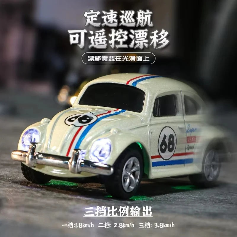 EZ 2025 New Wireless Mini Beetle Alloy Remote Control Car Small Mobile Phone Remote Control Model Car Toy Children'S Holiday Gift