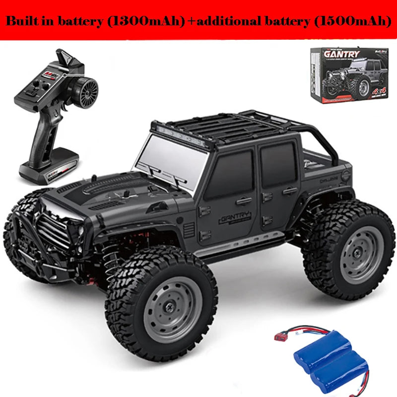 EZ 50 or 80KM/H Rc Cars 1/16 Off Drift Road 4WD with LED 2.4G Waterproof Remote Control Monster Truck for Adults and Kids Toy Gift