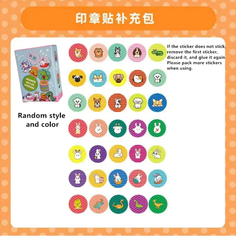 EZ Popular Children's Magic Seal Sticker Book Toy Stamp Reward Boys and Girls Cartoon Cute Rabbit