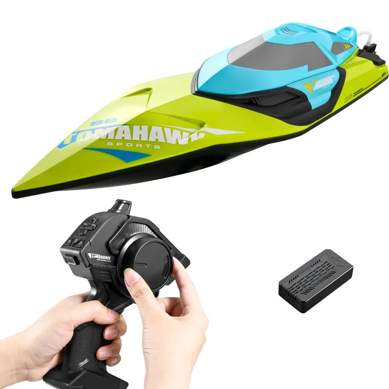 EZ S2 Rc High Speed Boat 70km/h Horsepower Electric Speedboat Double Seal Waterproof Water-cooled Motor Outdoor Boats Toys For Boys