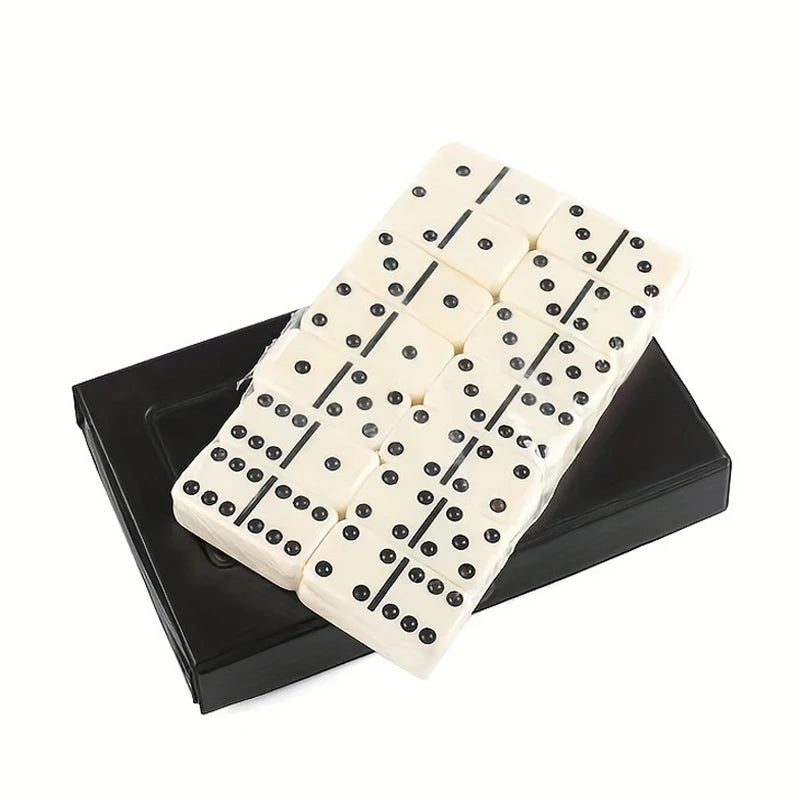 EZ 28PCS Double Six Domino Set Entertainment Leisure Travel Fun Table Game Domino Toy Children's Puzzle Toy Gift