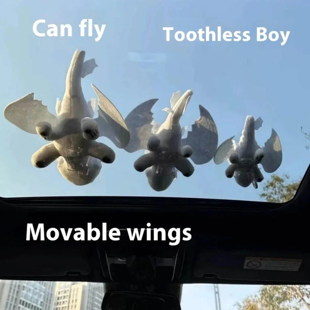 EZ 20/27/35CM 2025 New Fashion Car Accessories Plush Toys Removable Buckle Little Dragon The Wings Can Move Boys Gift Not charged