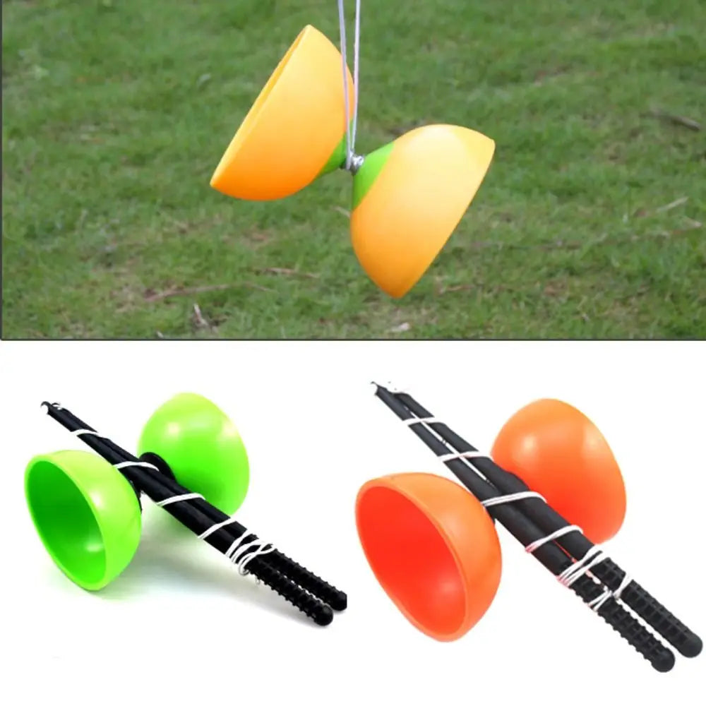 EZ Sensory Training Equipment Leather Chinese Diabolo Soft Thicken Chinese Yo-yo Bowl Shape Diabolo Toy Outdoor