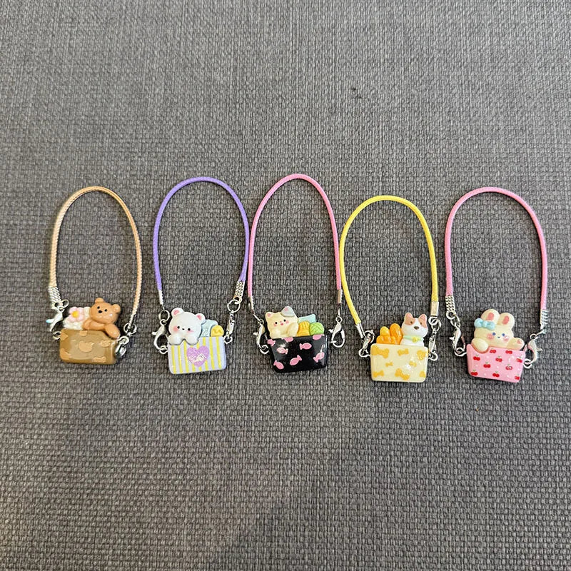 EZ Labubu Doll 15-17cm Mini DIY Pet carrying bag Dress Up Plush Toy Accessories Dollhouse Hanging Neck Accessories Dollhouse Pendan