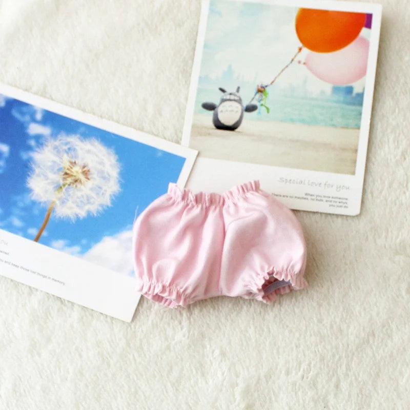 EZ Cute Mini Plush Doll's Clothes Bloomers For 17cm Labubu Idol Dolls Trousers Mini Shorts Clothing DIY Kid Gift Dolls Accessories