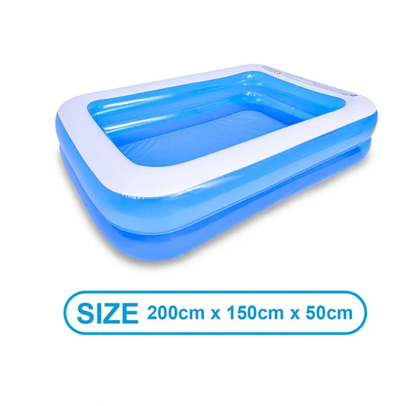 EZ 2m/2.6m Large Inflatable Swimming Pool Adults Kids Pools Bathing Tub Outdoor Indoor Bathtub Water Pool Family Party Toys