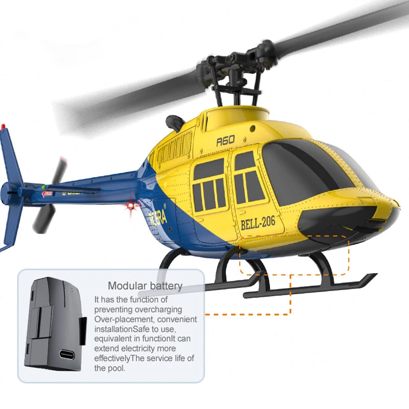 EZ A60 Rc Plane Helicopte 2.4G 1:42 4WD RC Helicopter Model Helicopter 6 Axis Gyro One Key Takeoff/Landing RC Helicopter Toy