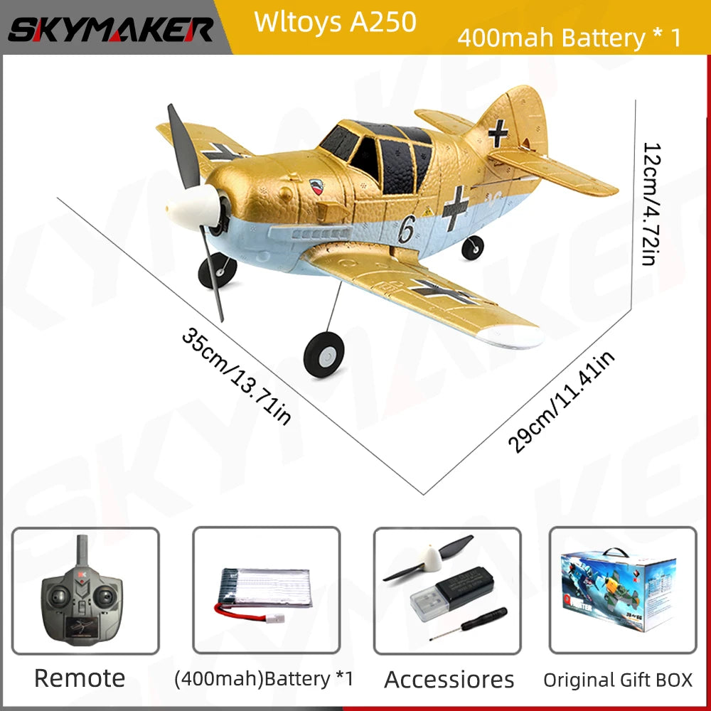 EZ WLtoys RC Plane A500 A250 Glider EPP Airplane 4CH 3D/6G 6-Axis Gyro Flying Remote Control Electric Model Plane Toys for Children