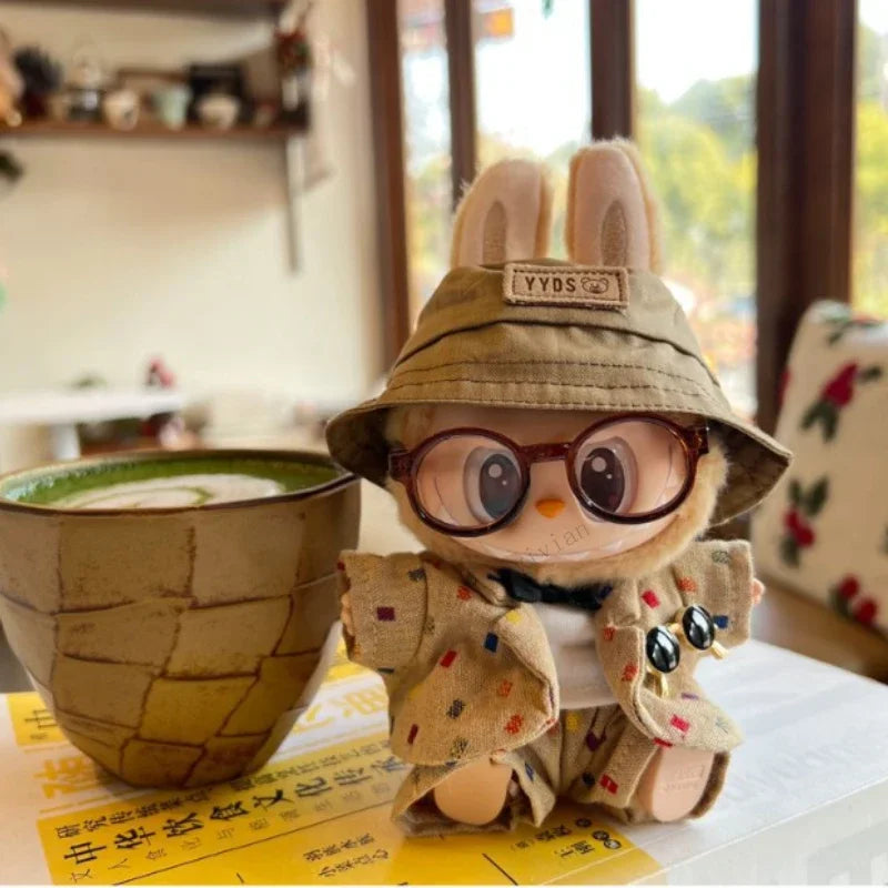 EZ Mini Plush Doll'S Clothes Outfit Accessories For Korea Kpop Exo 15-17cm Labubu Idol Little small suit hat glasses Clothing Gift