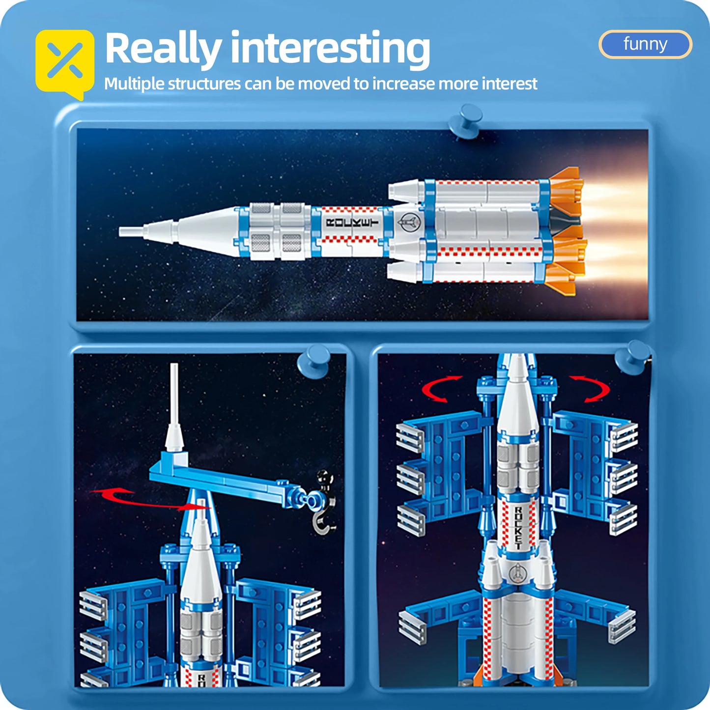 EZ ToylinX 133 PCS Space Exploration Shuttle Building Set Toys Space Rocket Building Toys for Kids Educational Toy for Boys Girls