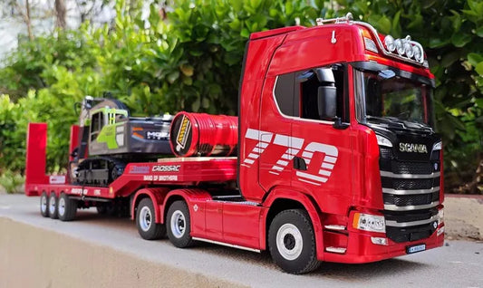 EZ Remote control engineering car Huina Scania 770S trailer head alloy car model children's toy four-wheel drive ratio 501D