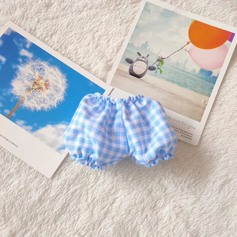 EZ Cute Mini Plush Doll's Clothes Bloomers For 17cm Labubu Idol Dolls Trousers Mini Shorts Clothing DIY Kid Gift Dolls Accessories