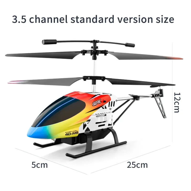 EZ M5 Remote Control Helicopter Altitude Hold 3.5 Channel RC Helicopters with Gyro and LED Light Durable Airplane Drone Toy Gift