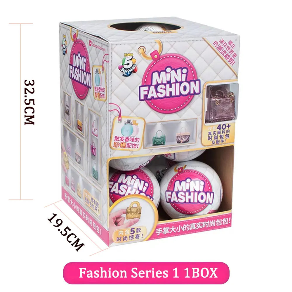 EZ Zuru 5 Surprise Mini Brands Toys Original Miniature Toy  Mini Bags Mystery Blind Box Accessories for Dolls Fashion Bag Shoe Toys