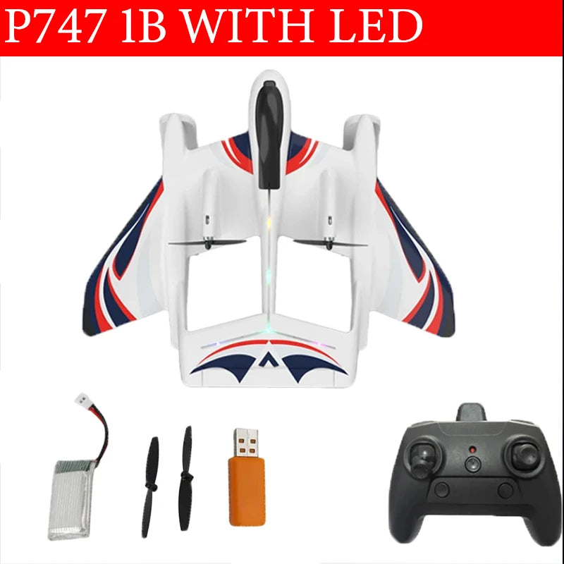 EZ Top 2CH P747 Sea And Air RC Airplane EPP Remote Control Aircraft  With LED Fixed Wing Glider Toys The Best Gift For Boys