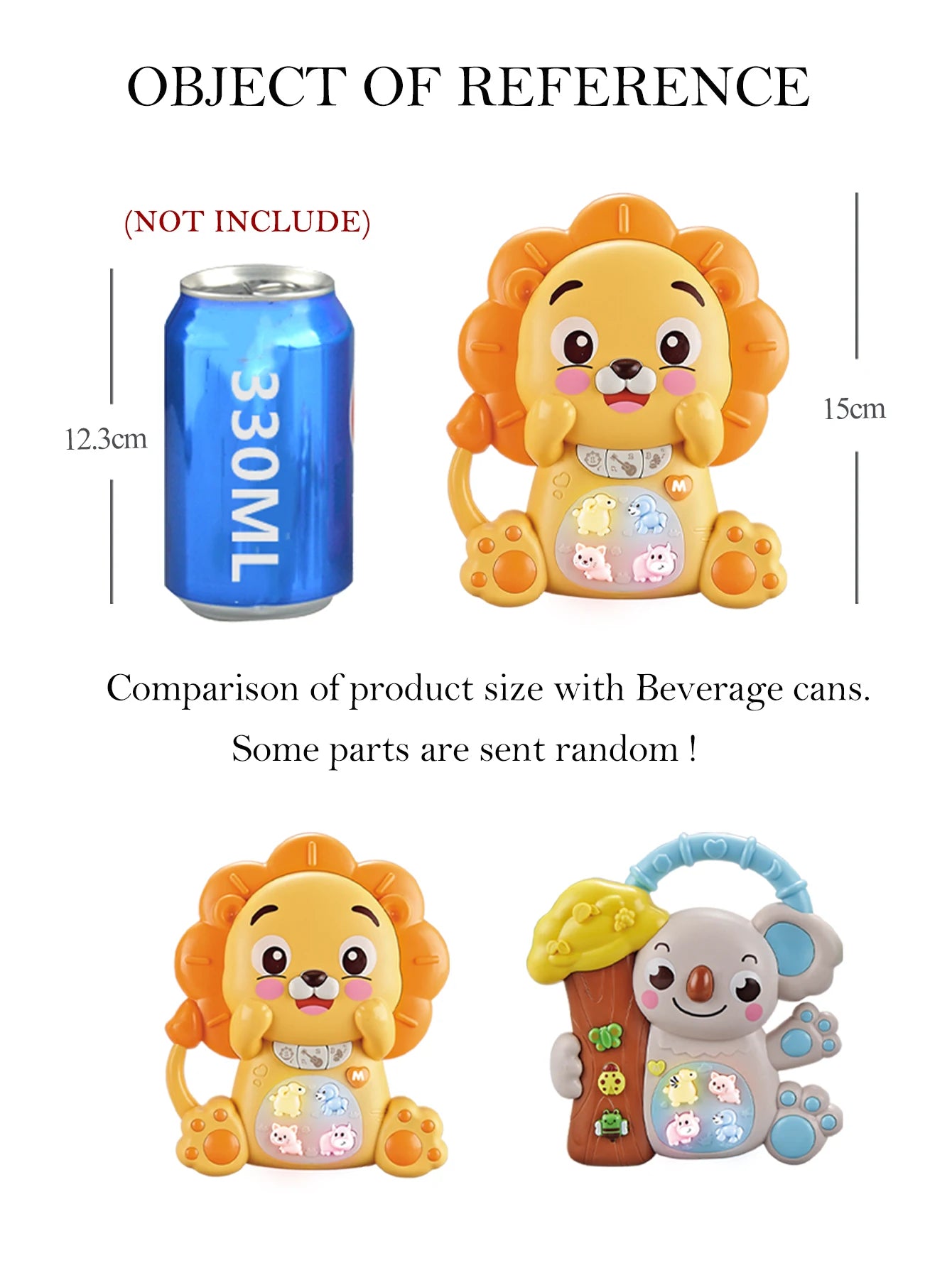 EZ Cartoon Animal Electronic Keyboard, Lighting Music Piano Multi-mode Sound Effect Switching, Puzzle Early Education Toys for 3+