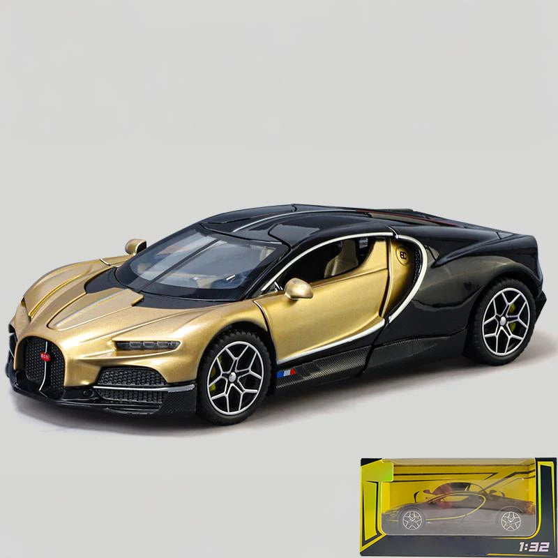 EZ 1:32 Bugatti Tourbillon V16 Supercar Alloy Metal Diecast Model Car Children's Toys Mini GT Collection Hobbies Birthday Gifts Boy