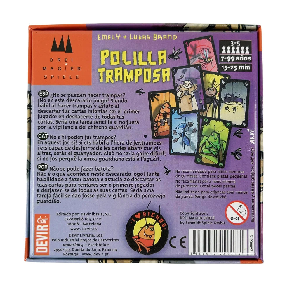 EZ Mogel Motte Polilla Cards Board Game Devir-game moth cheate /Royal Xiaoqiang Cheating Moth Cards