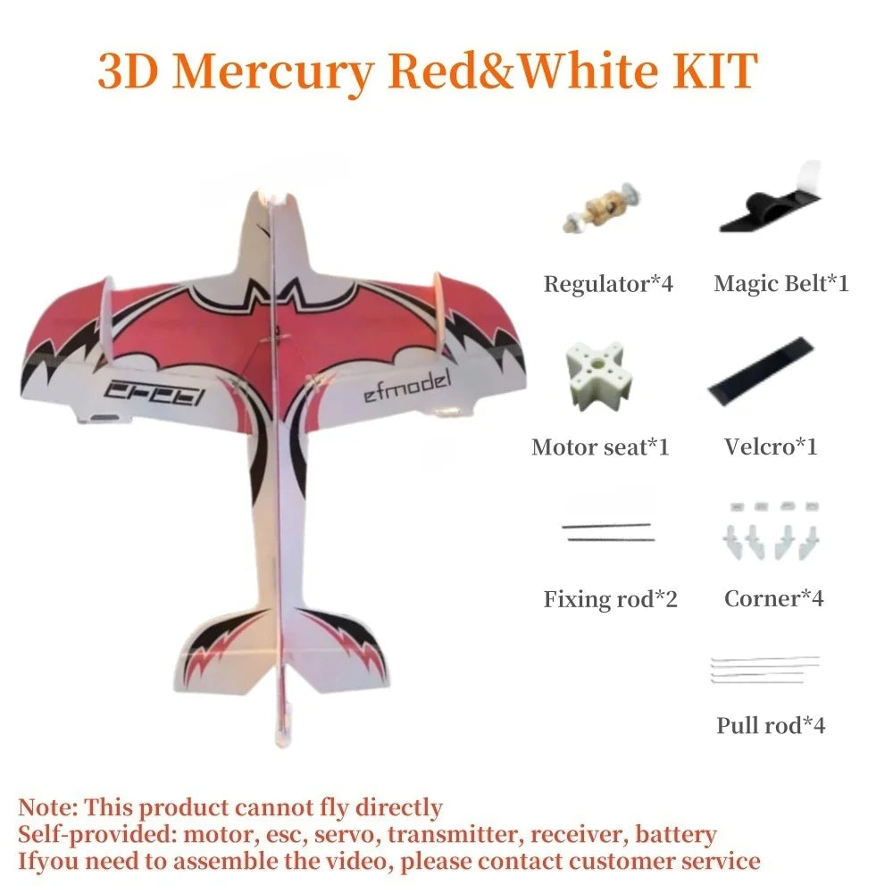 EZ 3D Mercury Fixed-wing Aerobatic Magic Board Plane Rc Airplane Take Your RC Flying To The Next Level KIT DIY Remote Control Plane