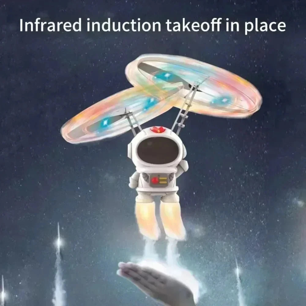 EZ Creative Mini Astronaut Drone Cartoon Spaceman Flying Robot Toys with USB Charging Hand Control Helicopter Kids Gift