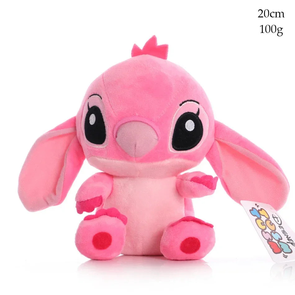 EZ Disney Cartoon Blue Pink Stitch Plush Dolls Anime Toys Lilo and Stitch 20CM Stich Plush Stuffed Toys Christmas Gifts for Kids