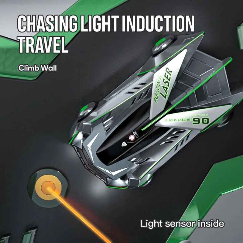 EZ Light-Chasing Wall-Climbing Car, Infrared Sensor Remote Control Car, Wall-Climbing Car, Four-Wheel Drive Car, Toy Racing Car, Children's Toy Car