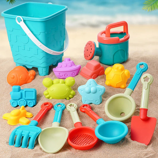 EZ Summer Beach Set Toys For Kids Digging Sand Plastic Bucket Watering Bottle Shovels Children Beach Water Game Toys Tools