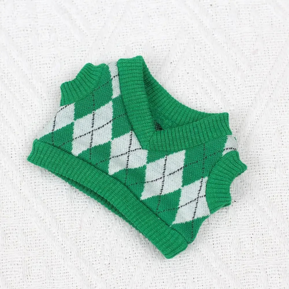 EZ 17cm Mini Plush Doll'S Clothes Outfit Accessories For Korea Kpop Exo Labubu Idol Travel suit sweater Clothing Gift