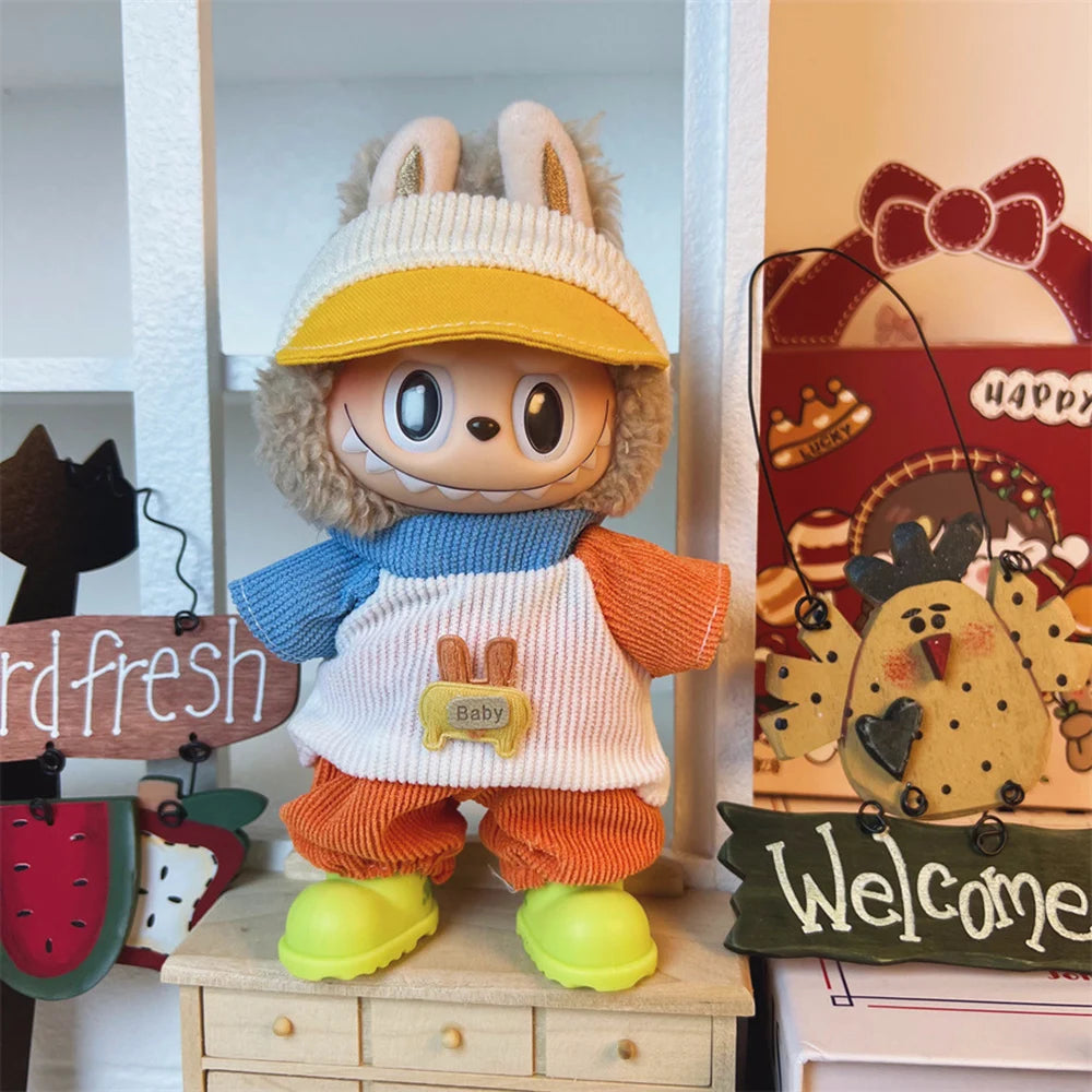 EZ Mini Doll Clothing Labubu Bow Princess Dress Set Casual Sports Set Clothing Accessories Set Gifts