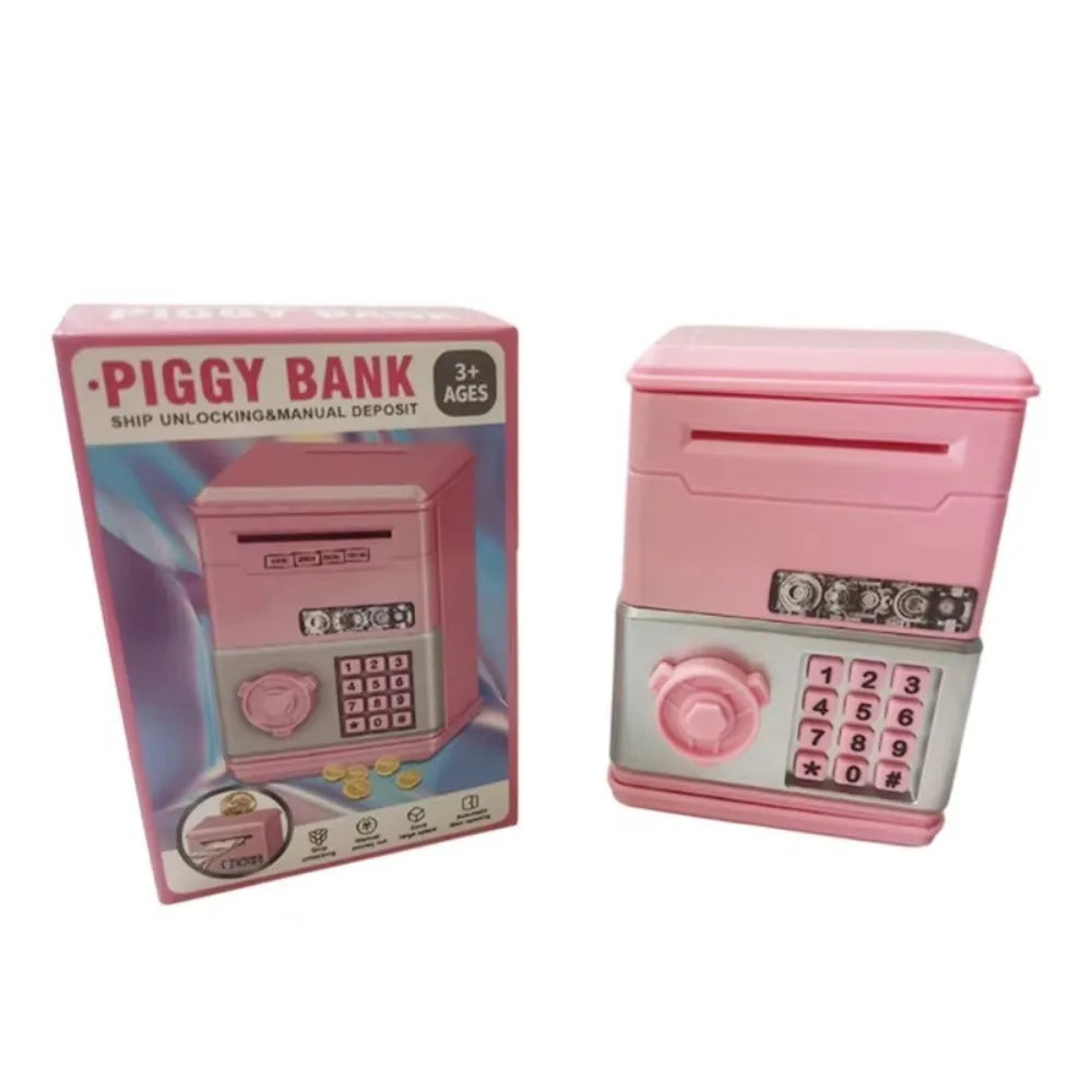 EZ New Password Children's Piggy Bank ATM Child Gift Cash Saving Money Box Mini Financial Saving Toys Money Saving Bank Boys Girls
