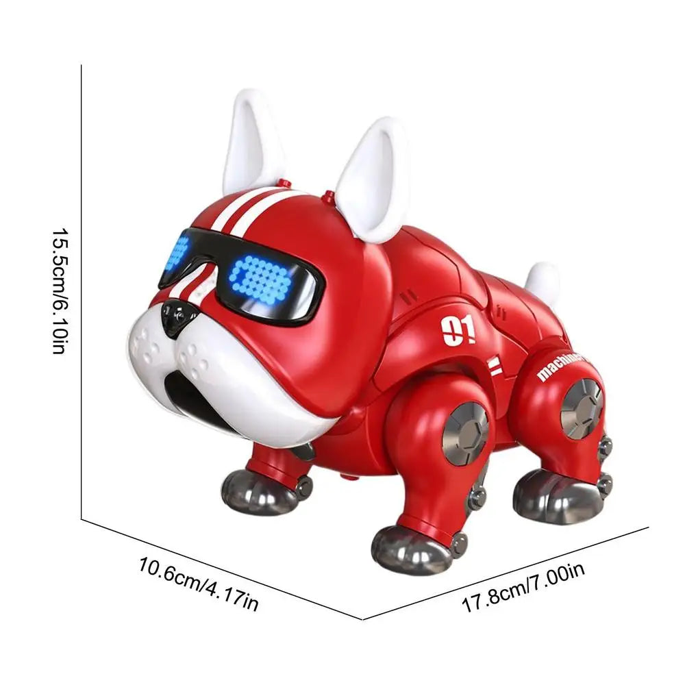 EZ Dance Music Bulldog Robot Intelligent Interactive Dog With Light Toys For Children Kids Early Education Baby Toy Boys Girl