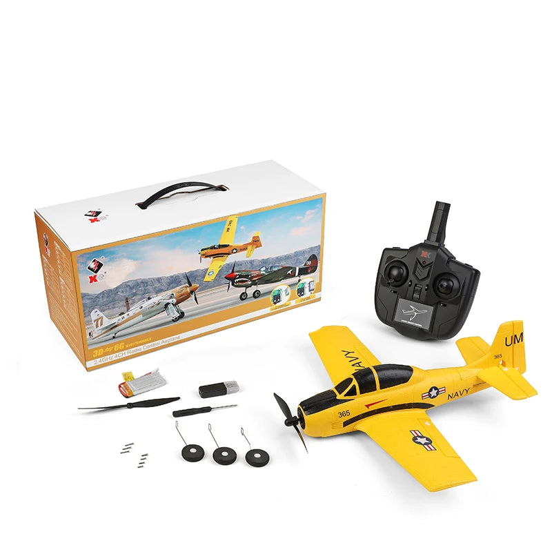 EZ WLtoys A220 A210 A260 2.4G 4Ch 6G/3D Stunt Plane Six Axis RC Fighter RC Airplane Electric Glider Unmanned  Aircraft Outdoor Toy