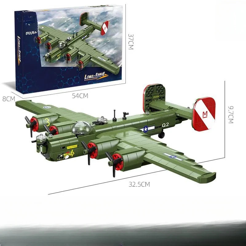 EZ Airplane toy Children assemble bomber model DIY building blocks