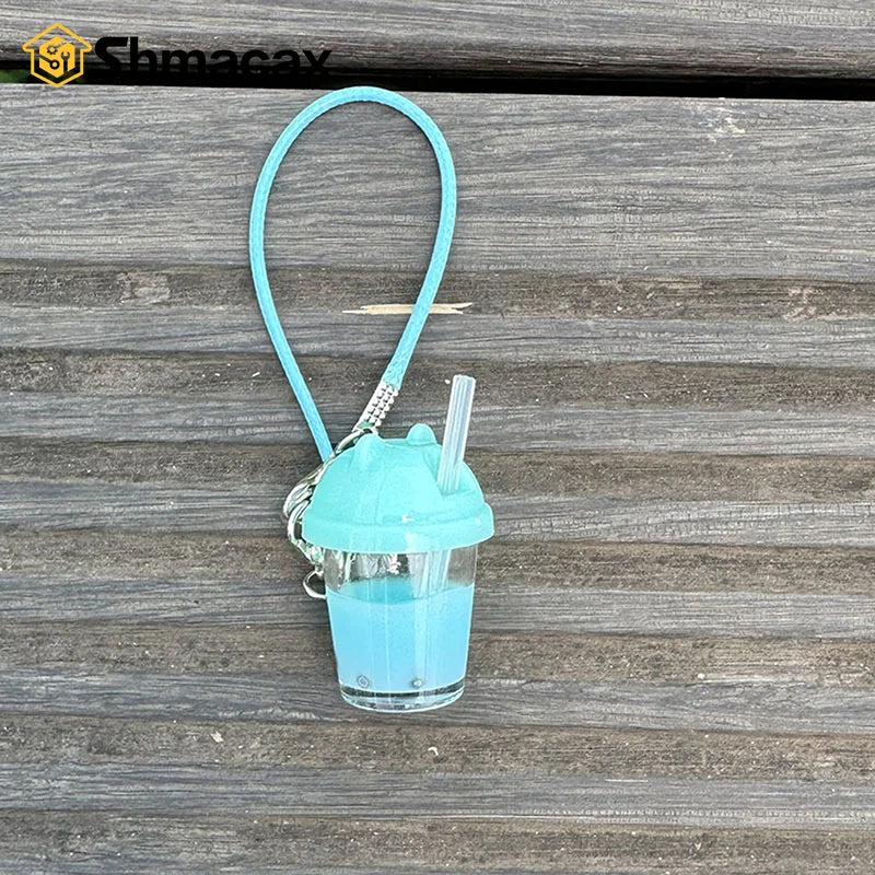 EZ 1 Piece 1:12 Doll House Mini Pearl Milk Tea Cup Model Pendant DIY Miniature Scene Accessories Doll House Decoration Toys
