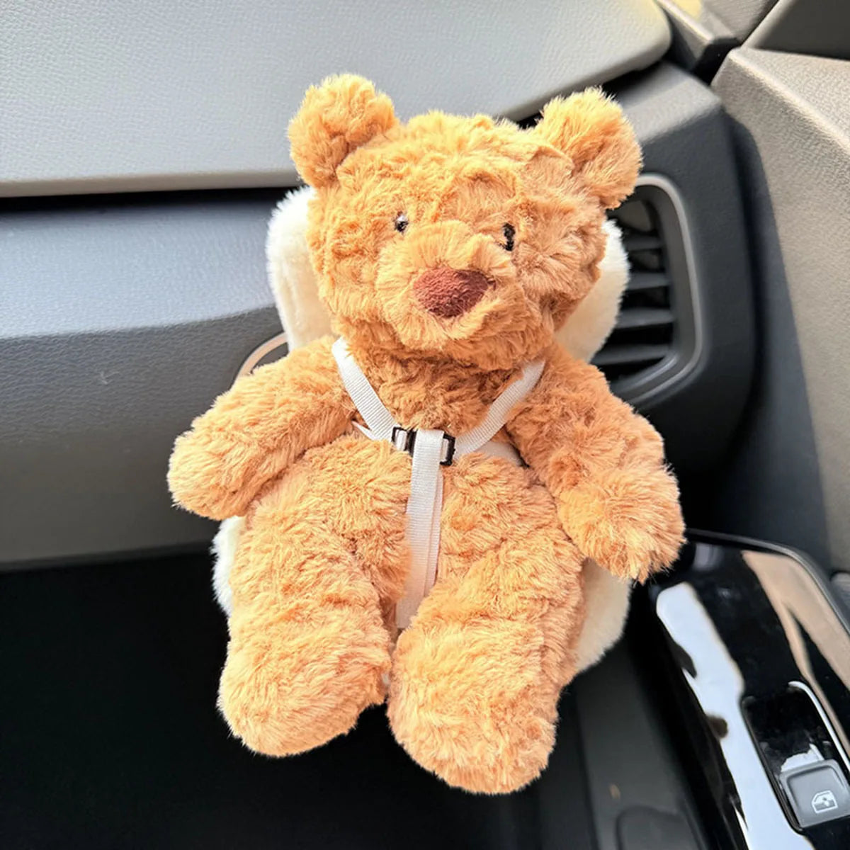 EZ Mini Cute Car Safety Seat Car Air Outlet Decoration Car Interior Decoration Ornament Suitable for 17cm labubu Dolls
