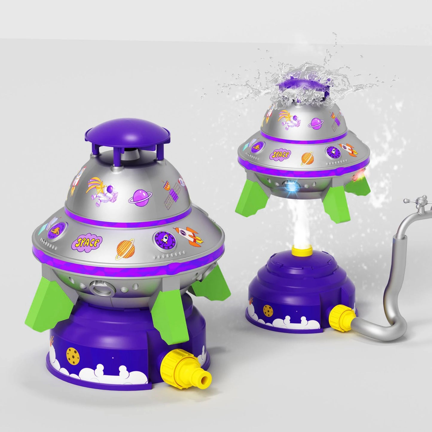 EZ outdoor Water Toy Baby Bath Toys Cartoon Frog Dinosaur Sprinkler Rotating Spray Garden Yard  Fun Games Toys for Kids boys girls