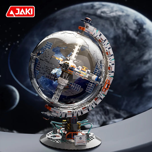 EZ CK003 Space Tide Play series Dawn Dawn Globe collectible grade building blocks assembled adult student educational toys