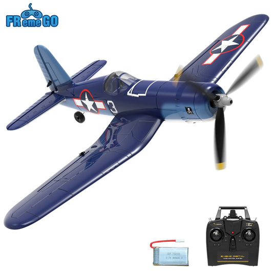 EZ New F4U Corsair RC Plane 2.4Ghz 4CH 400mm Wingspan One-Key Aerobatic RTF Remote Control Aircraft Toys Gifts for Children