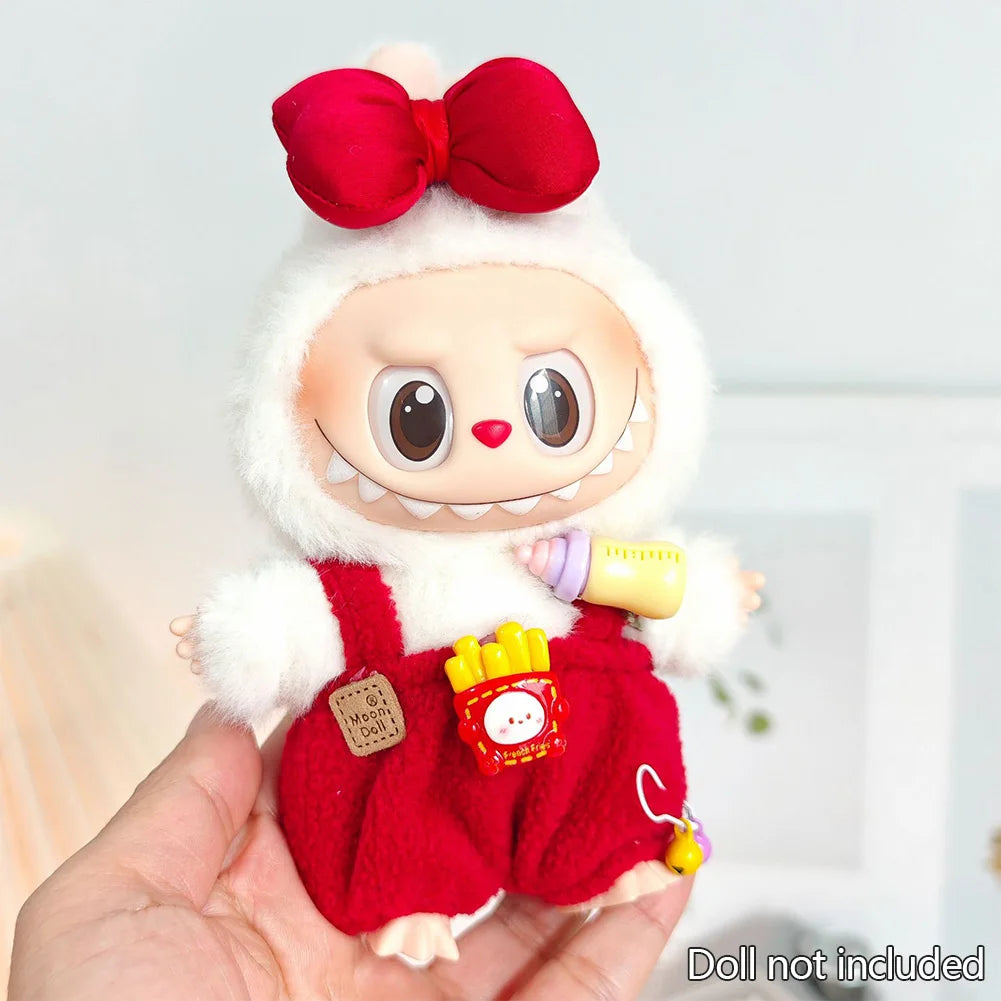 EZ For Labubu 1st 2nd generation outfit clothes New Year's and Spring Festival antique Hanfu vinyl pendant for Labubu clothes