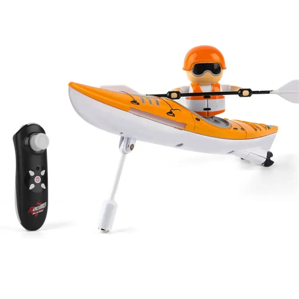 EZ HC-810 RC Boat RTR 2.4G 15km/h Brushed Motor Paddle Remote Control Rowing LED Lights 360 Driving Dual Modes Waterproof Ship