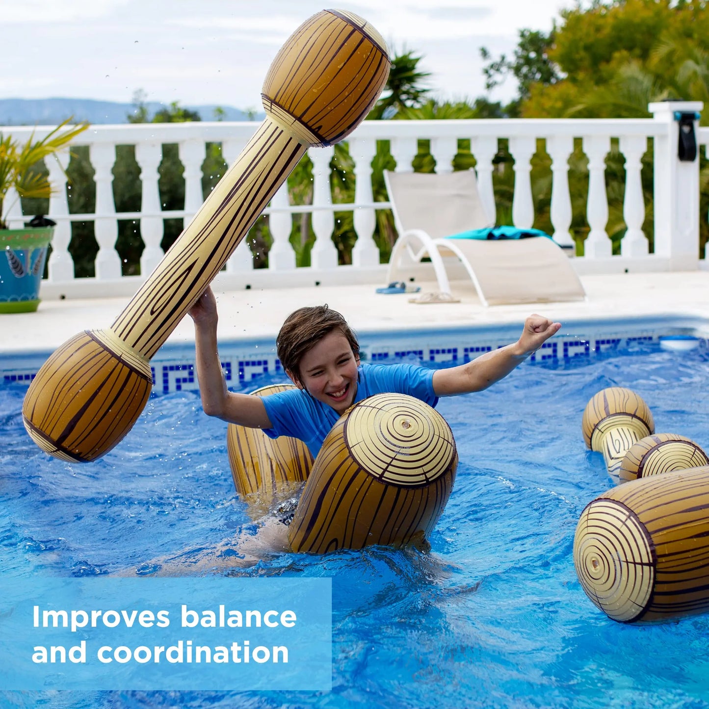 EZ Pool Fighting Float Row Toy 2 Player Water Sport Inflatable Floating Playing Game Swimming Ring Gladiator Raft for Kid Adult Toy