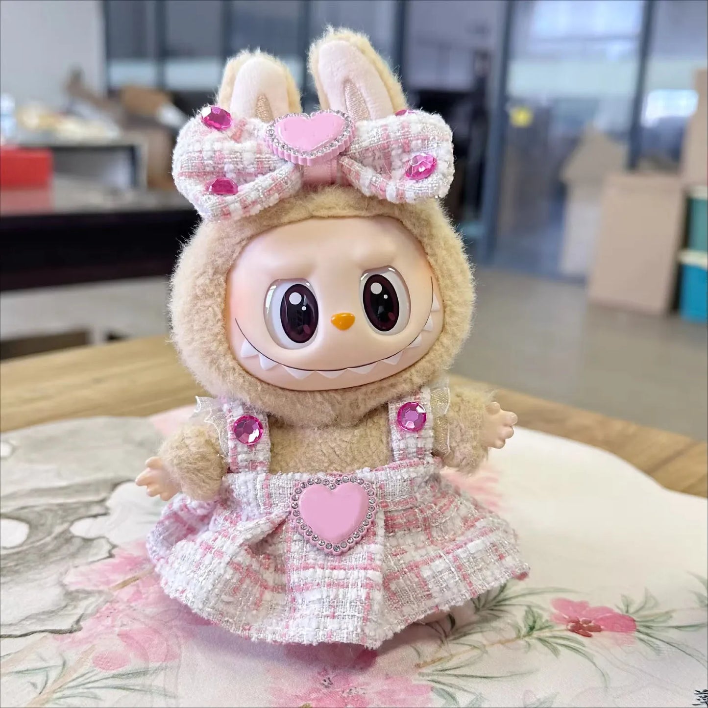 EZ Cute Labubu Doll Clothes Outfit Accessories Classic Dress Set for 17CM V2 Mini Dolls Clothing Girl Kid Gift Labubu Ropa