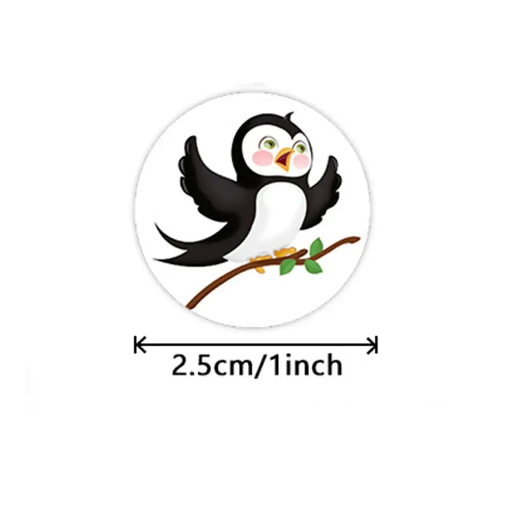 EZ 100-500pcs Cartoon Animal Stickers Teacher Reward Stickers for Kids, Party Decoration Sticker for School Classroom Home