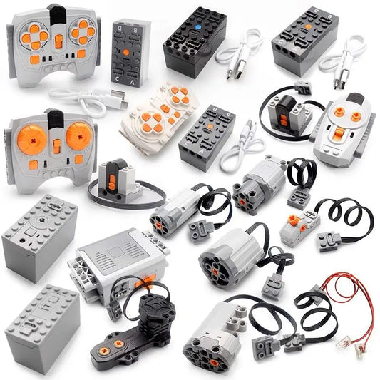 EZ Technical Electronic Building Block MOC Refit Accessories Micro-motor RC Power Functions Parts Creative DIY Car Bricks Kids Toys